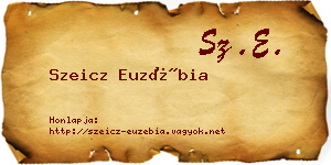 Szeicz Euzébia névjegykártya